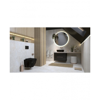 Miska WC Lavita Sofi Slim Fire (czarny marmur) + deska
